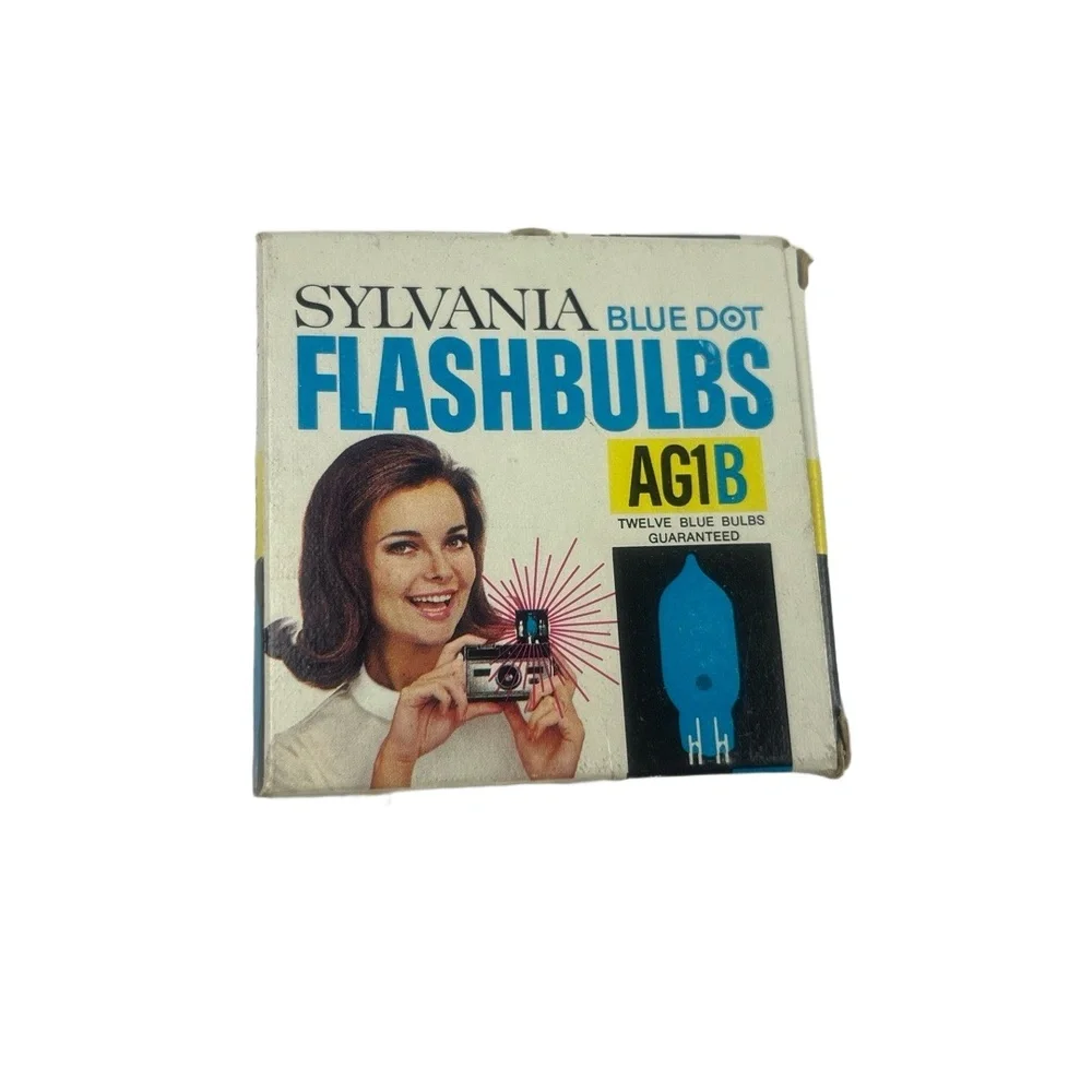 Sylvania Blue Dot Flashbulbs AG1B Blue Vintage New Old Stock Camera